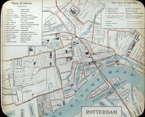Colored Map of Rotterdam (c. 1911)