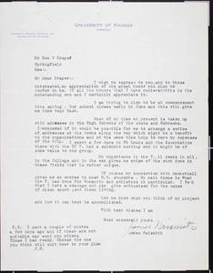 Letter to Draper from Naismith (1935)