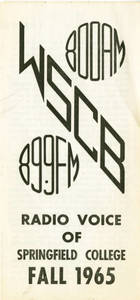 WSCB Radio Voice of Springfield College (Fall 1965)