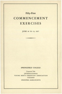 Springfield College Commencement program (1937)