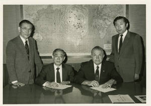 Mr. Kobayashi, Mr. Saito, Dr. Locklin, and Mr. Kotani group photograph