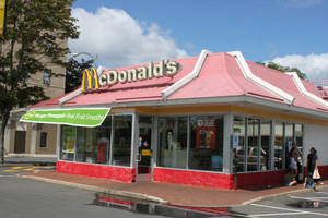 McDonald's on site of Original School for Christian Workers, 2011