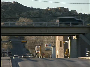 ¡Colores!; Gallup, New Mexico: Overpass, Train, and Downtown Gallup