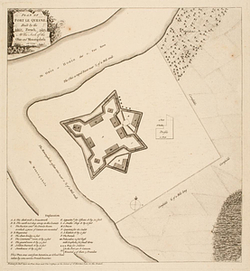 Plan of Fort le Quesne, built by the French at the fort of the Ohio and monongahela in 1754