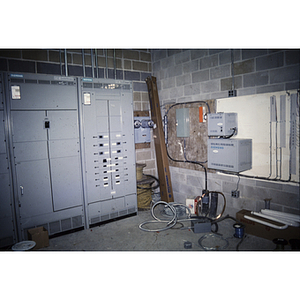 Basement electrical and storage area