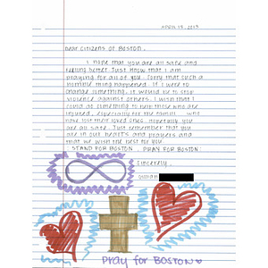 Letter from St. Lucy's School in Long Beach, California