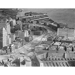 South Station area and buildings, tunnel construction, Boston, MA