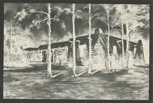 A negative of the Pueblo of the Seven Fires - East Campus