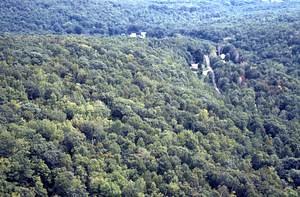Aerial oblique view E from Baldwin's Sentry on 2 Sept 1971.