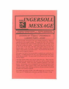 The Ingersoll Message, Vol. 1 No. 10 (December, 1995)