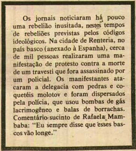 Os jornais noticiaram