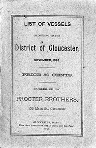 List of vessels belonging to the district of Gloucester (1892)