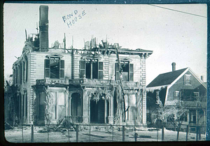 Bond Home,Cliftondale Square, burned