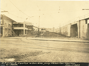 Dorchester Rapid Transit section 2. Incline to Dorchester Avenue from Fields Corner Station