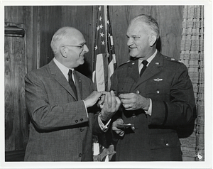 Mark Bortman with an unidentified member of the U.S. Air Force