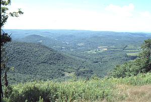 Little Hoosic Valley, Petersburgh, NY. Panorama 2. Southwestern-most.
