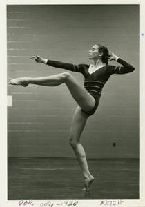 Joan Carey performing her floor exercise, 1981