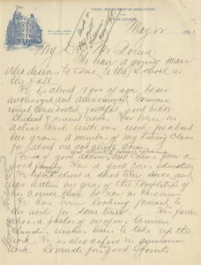Letter from Anson L. Parker to Jacob T. Bowne (May 22, 1891)