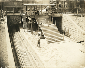 Pleasant Street temporary stairs