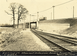 Shawmut underpass, inward bound car