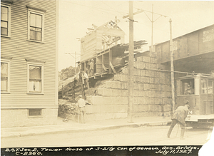 Dorchester Rapid Transit section 2. Tower House at southwest corner of Geneva Avenue Bridge