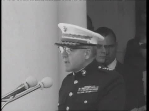 Vietnam: A Television History; General David Shoup at Arlington Cemetery for Speech