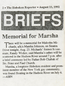 Memorial for Marsha