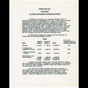 Audit report of contract for community organization services between Action for Boston Community Development (ABCD) and Freedom House, Inc.