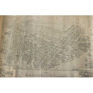 Frank Biagiotti holding East Boston map (close up)