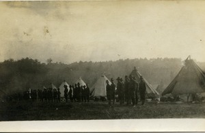Ignacy Skarpetowski's outfit (1st Co., Coast Artillery Corps): view of encampment and tents