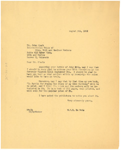 Letter from W. E. B. Du Bois to International Union of Mine, Mill, and Smelter Workers