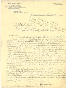 Letter from Kate Brousseau to W. E. B. Du Bois