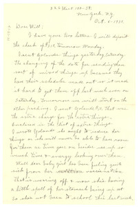 Letter from Nina Du Bois to W. E. B. Du Bois