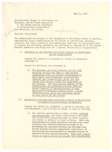 Proposal to the United States Delegation to the United Nations Conference on International Organization