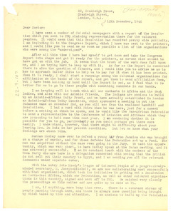 Letter from Pan-African Federation to W. E. B. Du Bois