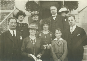 Charles Anthony Goessmann's family standing outdoors.