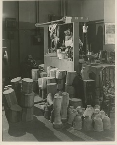 John Mitchell in an artificial limb workshop