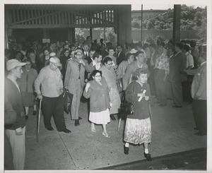 Crowd of people during annual outing