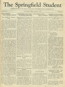 The Springfield Student (vol. 11, no. 12), April 15, 1921