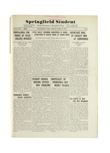 The Springfield Student (vol. 29, no. 04) April 29, 1938