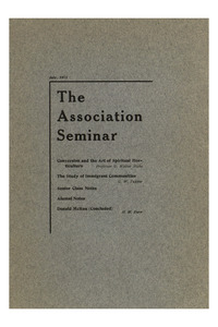 The Association Seminar (vol. 19 no. 10), July, 1911