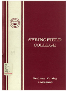 Springfield College Graduate Catalog, 1963-1965