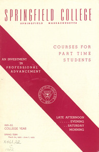 Courses for Part Time Students, 1951- 1952