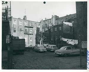 Rear of houses on Harrision Avenue and Johnny Court - from Pine Street