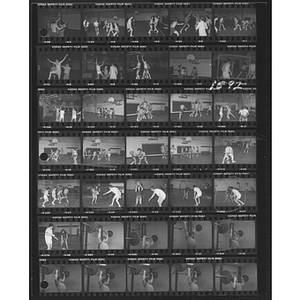 Photographic film of people participating in sports and fitness activities