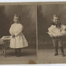 Child in two outfits