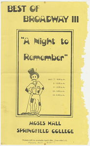 The Best of Broadway III: A Night to Remember flyer (May 1975)
