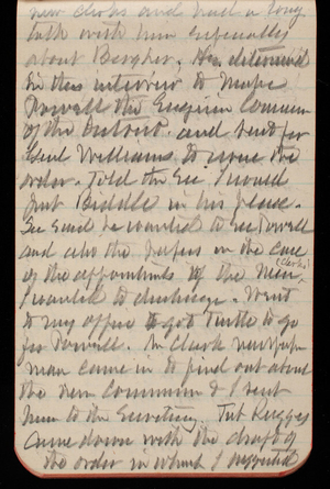 Thomas Lincoln Casey Notebook, February 1893-May 1893, 68, new clerks and had a long