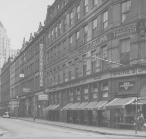 "Old Winthrop Place, Devonshire St., north from Summer St."
