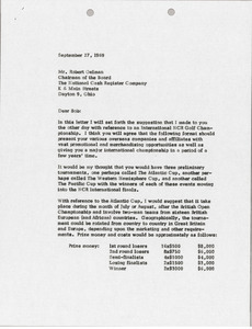 Letter from Mark H. McCormack to Robert Oelman